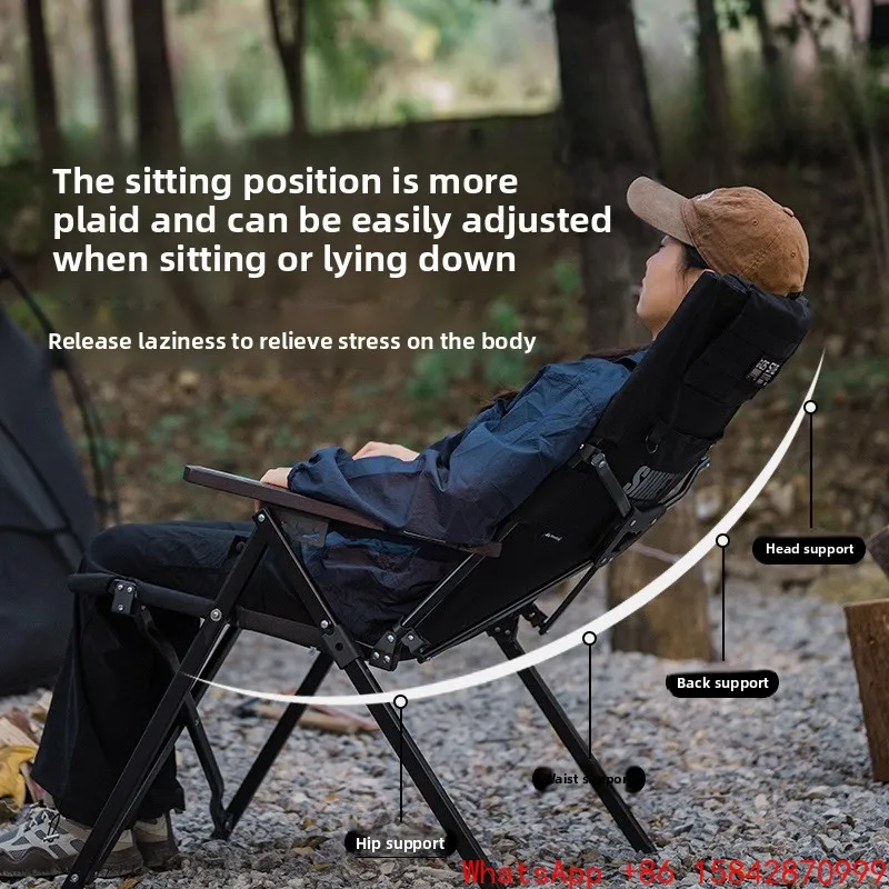 屋外用アルミ合金製ハイバック折りたたみ椅子