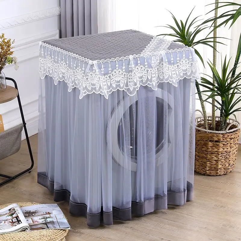 

Simple Style Washing Machine Dust Cover Home Drum Washing Machine Lace Dust Cover Universal Automatic Washing Machine Dust Cover