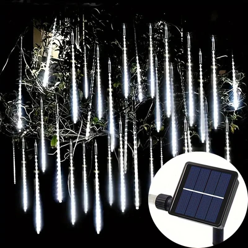 

Holiday Fairy String Light Garden Outdoor 192/288LED Solar Meteor Shower Light Garland Street Wedding Party Christmas Decoration