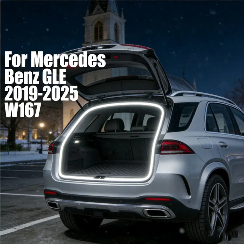 4M Car Trunk Light Strip for Mercedes Benz GLE W167 2019-2025 LED Bright Auto-Sensing Interior Flexible Atmosphere Light 12V
