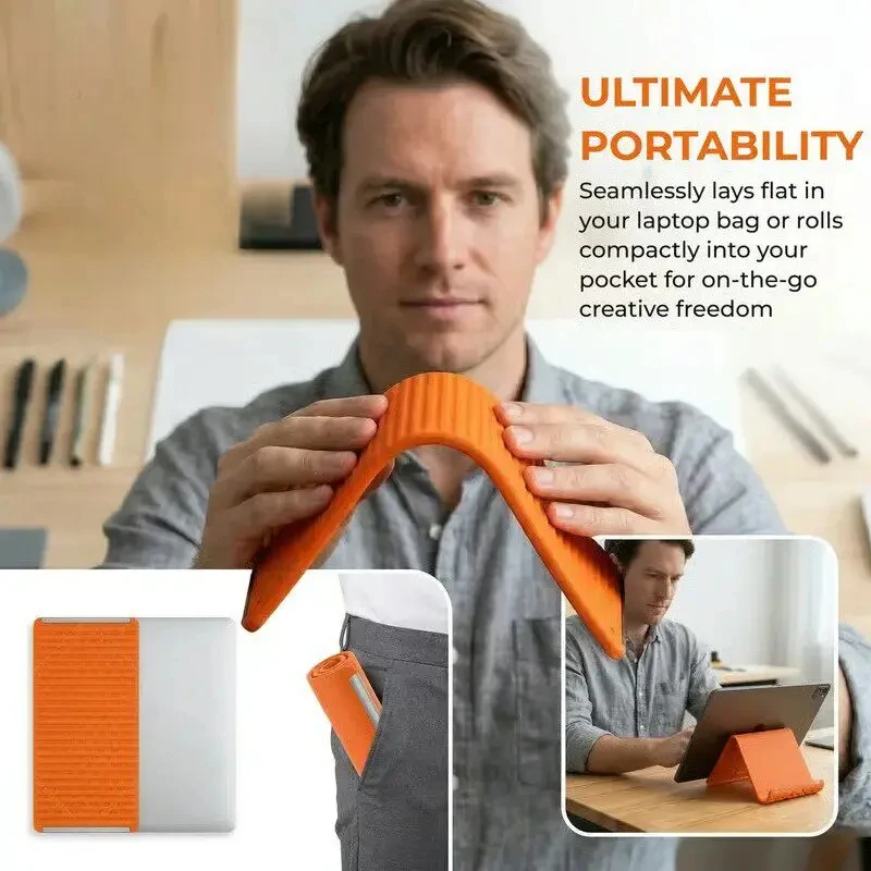 Silicone Foldable Phone Stand Tablets Laptops DIY Display Stand Creative Flexible Transformable Travel Accessories Gift Portable