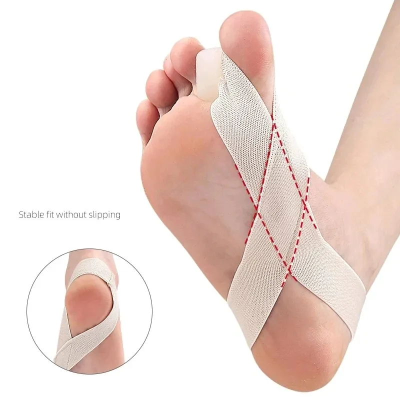 Day Night Use Hallux Valgus Toe Separator Forefoot Pad Elastic Cloth Band for Overlapping Toes