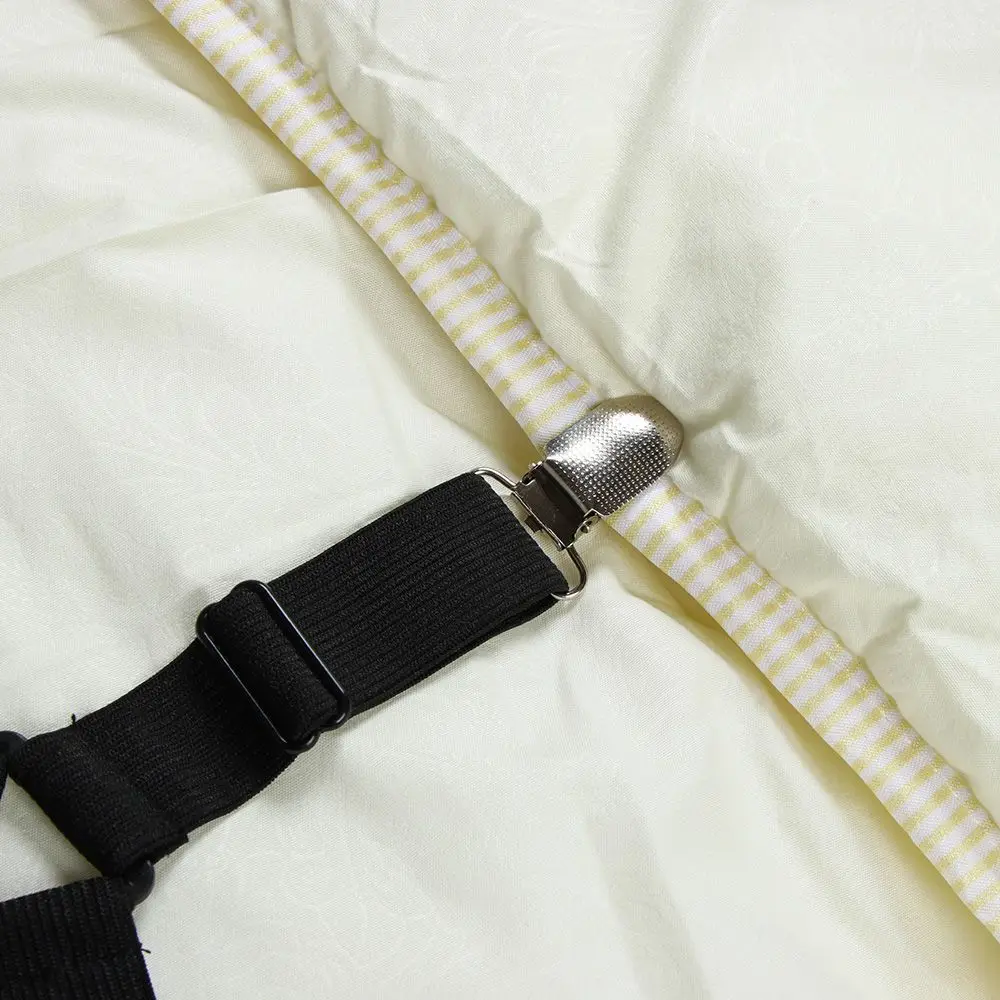 Fasteners Cover 12 Clips Bed Sheet Holder Nylon Non-Slip Fixing Strap Grippers Elastic Adjustable Clothes Pegs Sheet