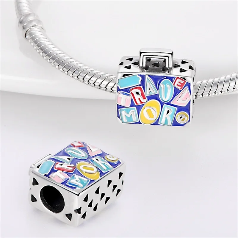 Attractive decorative travel case camera beaded silver-plated DIY accessory suitable for bracelets and necklaces for women