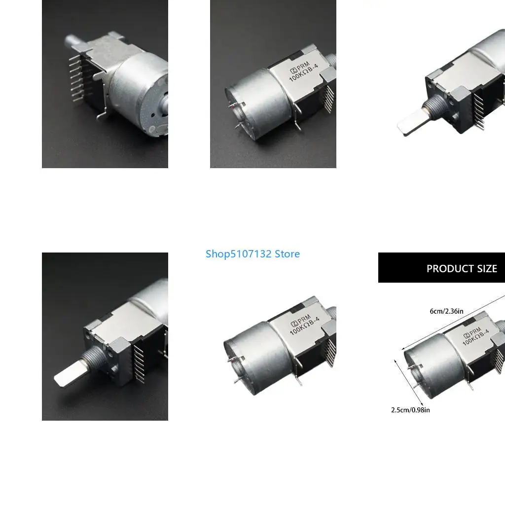 87HD 100KΩ B-4 Duplex Motor Sound Speaker Power Amplifiers Volumes Potentiometer Single Row 8Pin Handle 20MM