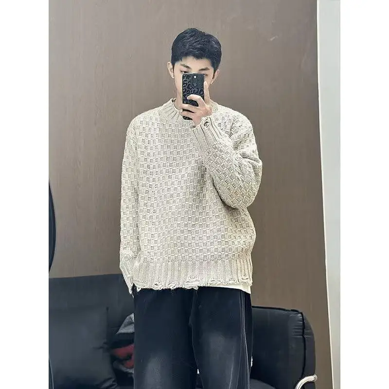 

Облегающий круглый трикотаж Ne, мужская модная базовая одежда, осень-зима, новинка 2024, удобная повседневная одежда из мягкого полиэстера