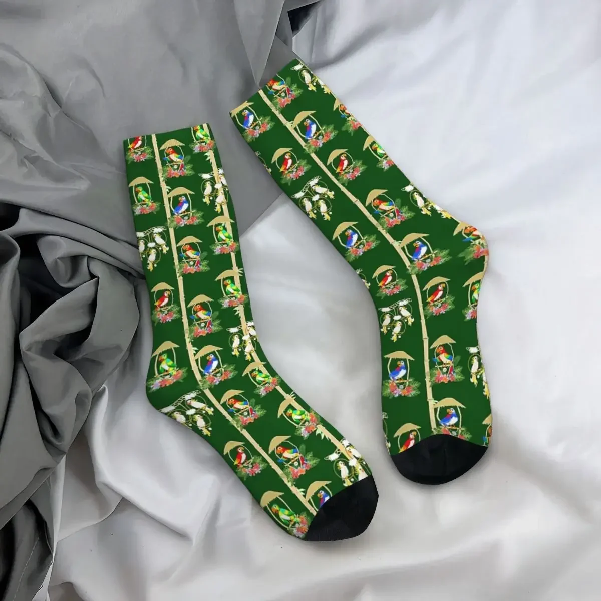 Calcetines de pájaros de la habitación de Tiki Harajuku, medias absorbentes de sudor para todas las estaciones, calcetines largos, accesorios para Unisex, regalo de cumpleaños