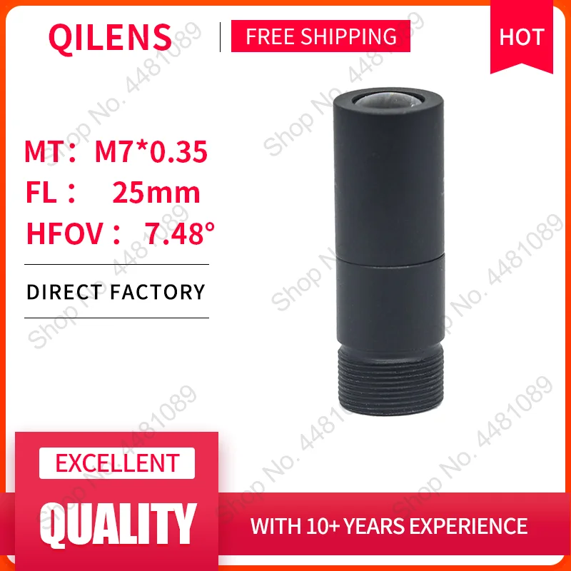 QILENS CCTV Lens M7 25mm  for Security 720P 1080P HD Mini Camera Pinhole Lens