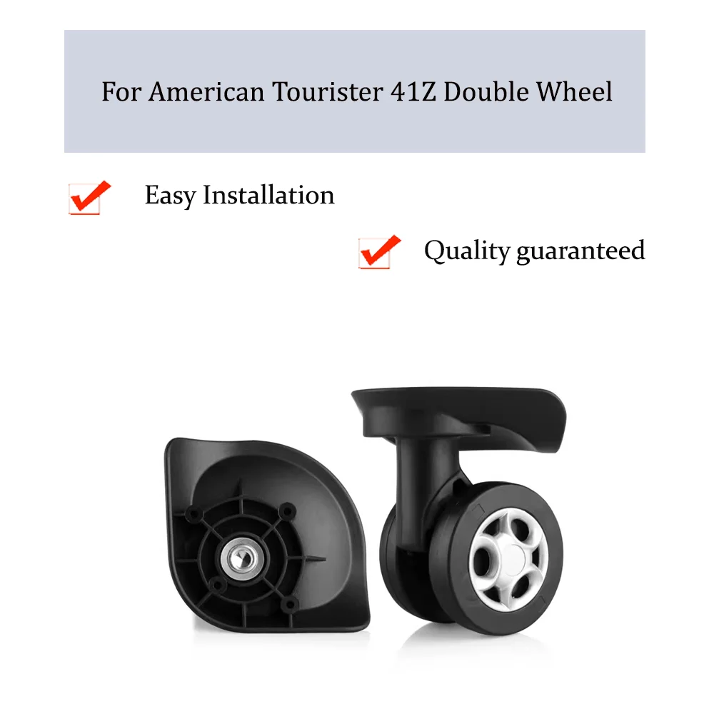 

For American Tourister 41Z Universal Wheel Replacement Trolley Case Luggage Pulley Silent Smooth Shock Absorbing Double Wheel