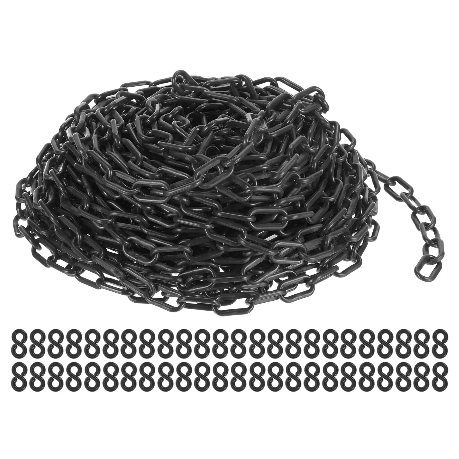 30.5M Plastic Chain Links Safety Barrier Chain for Crowd Control Queue Line Parking Fence Gate Construction Site and Decoration