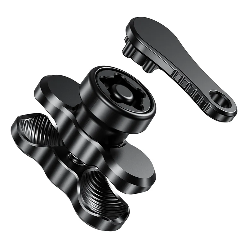 6 سنتيمتر مكافحة سرقة سبائك الألومنيوم مزدوج المقبس الذراع متوافق مع يتصاعد الكرة مكون دراجة نارية حامل هاتف Abht