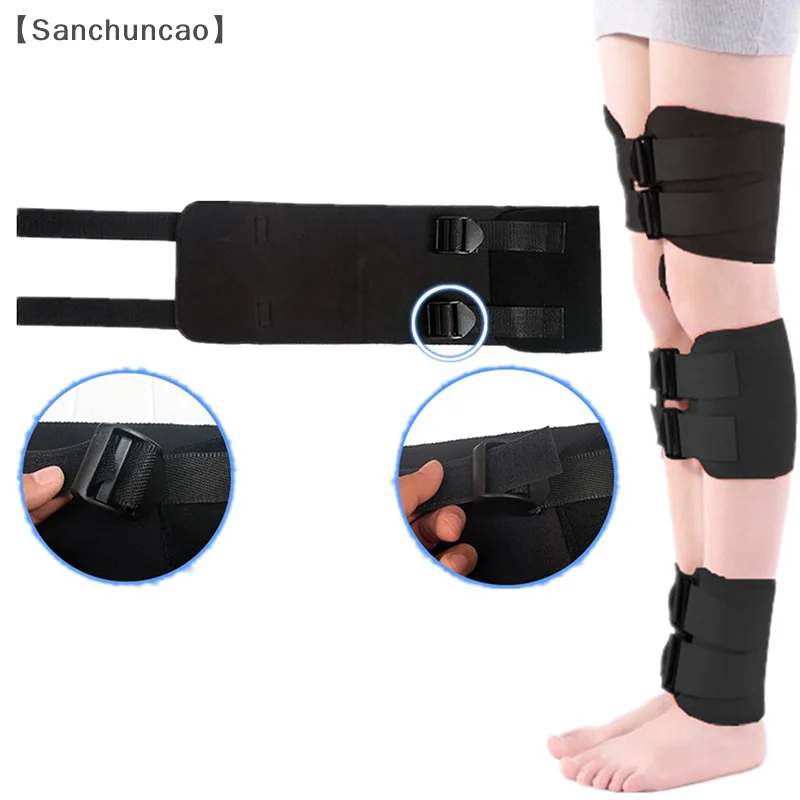 〔San〕Adjustable 3Pcs Effective O/X Type Correction Band Belt Leg Knee Valgum Straightening Posture Corrector Beauty Leg Strap