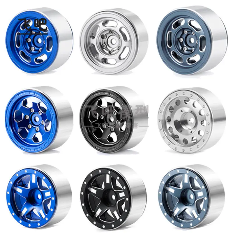 

1,3-дюймовое металлическое колесо с замком и набор резиновых шин для 1/24 SCX24 1/18 TRX4M FMS RC Crawler, обновленные детали, 4 шт.