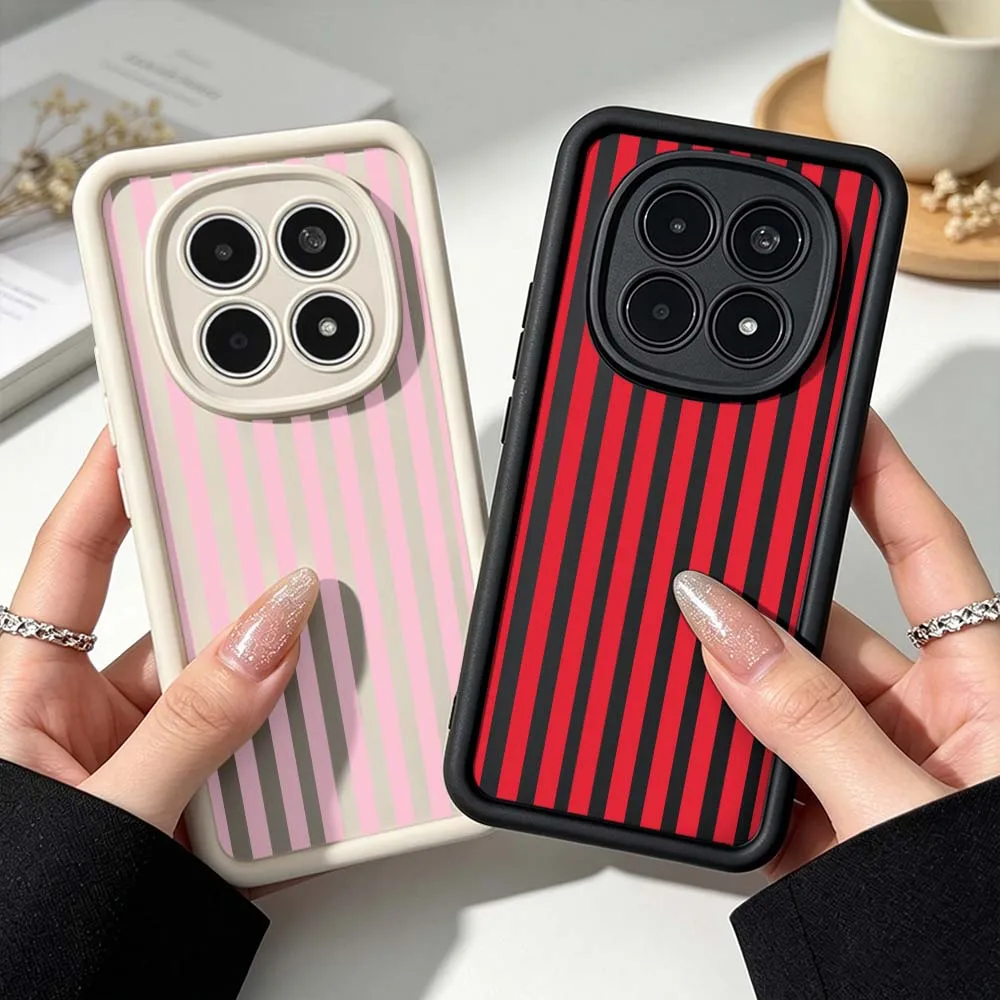 Simple Striped Pattern For Xiaomi Poco F8 F7 F6 F5 F4 M8 M7 M6 M5 M4 X7 X6 X5 X4 Pro GT Ultra Silicone Phone Case Cover