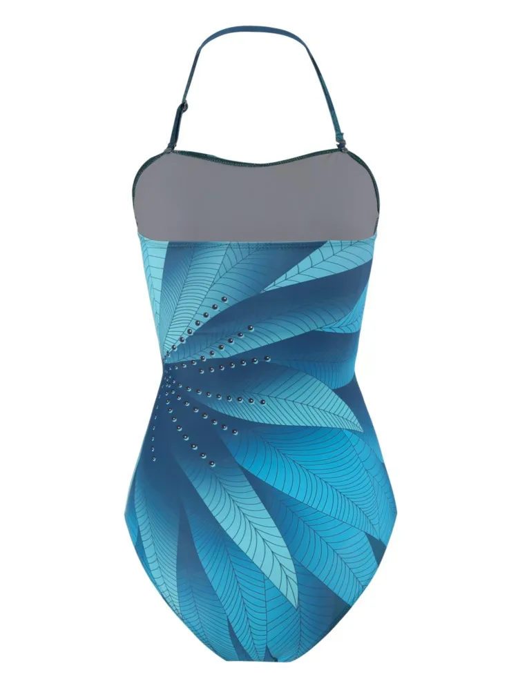 Retro Bikini Flower Print Fashion One Piece Swimsuit And Cover Up Skirt Tight Women's Bandage Summer Beach Luxury Elegant