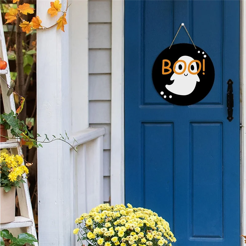

GW-Halloween Decorations, Хэллоуинские украшения интерьера, Хэллоуинские дверные настенные украшения, круглые украшения с логотипом для дома