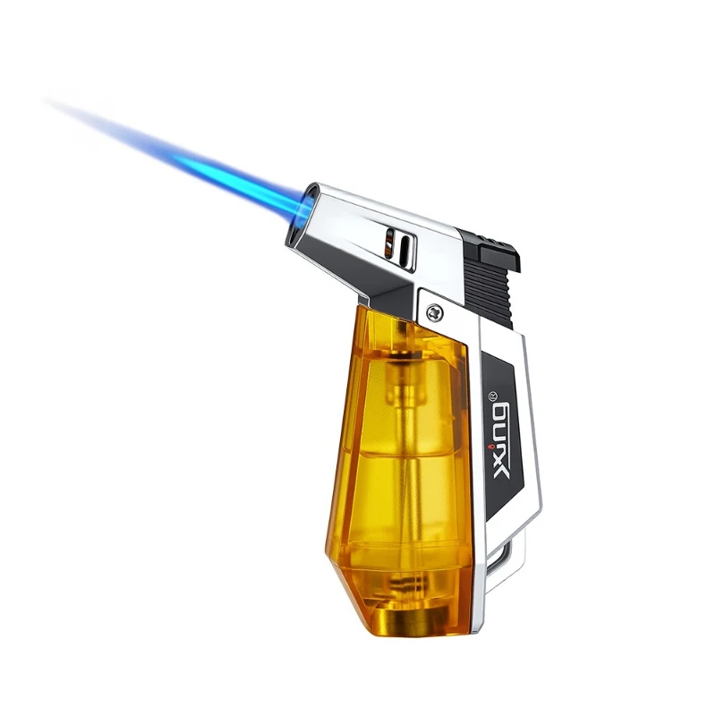 

Windproof Transparent Blue Flame Direct Jet Lighter Personalized Small Spray Gun Outdoor Igniter Men's Smoking Gadgets