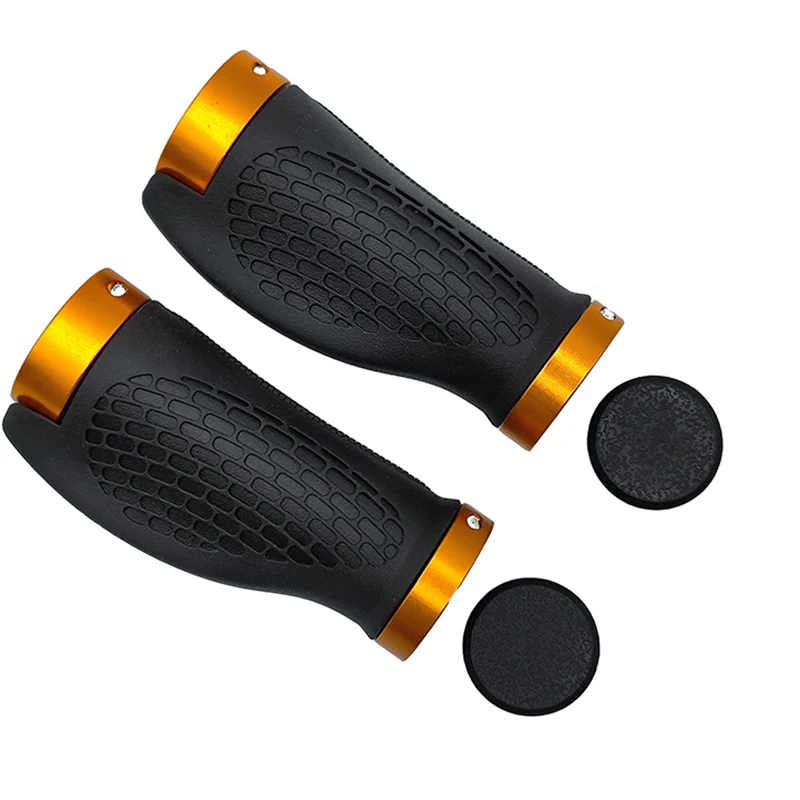PE Gummi MTB Fahrrad Griffe Lenker Abdeckung Gummi Weiche Anti-Skid Fahrrad Grip Legierung Lock Bar BMX Griff Manschetten radfahren Zubehör