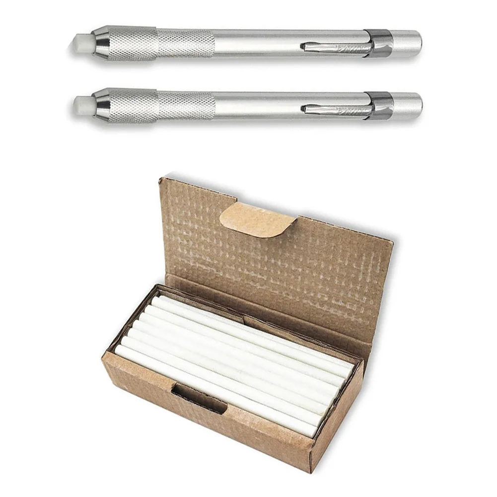 

Round Soapstone Holders With 40 Refills For Welding Marking Clear Removable White Marks High Temperature Resistant Set