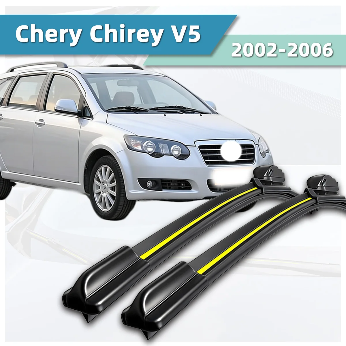 

Fit For Chery Chirey V5 (2002-2006) Wiper Blade Natural Rubber Strip Boneless Silent Car Windshields Front Wiper Auto Parts