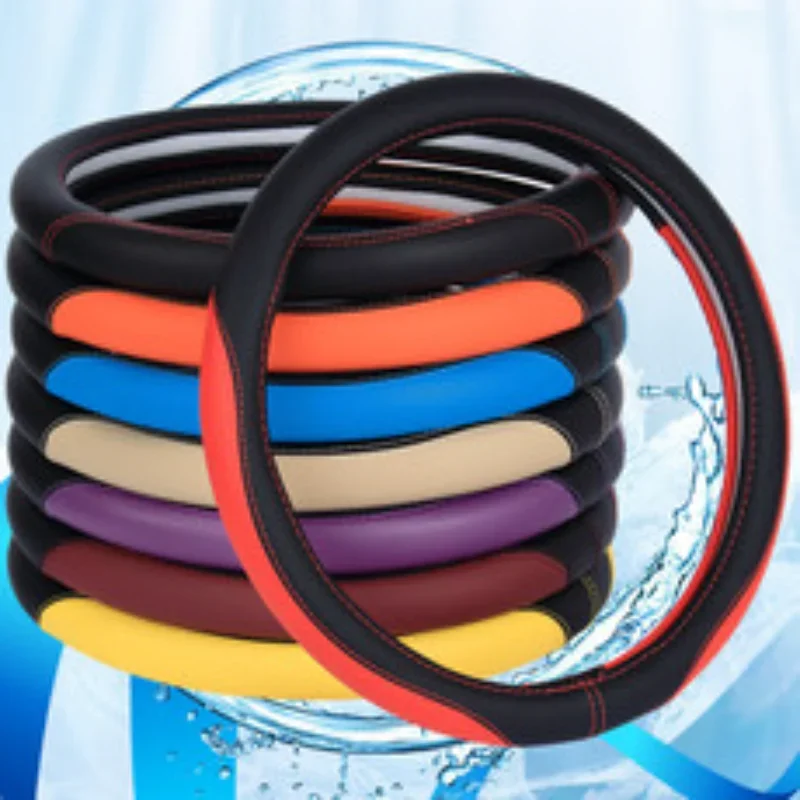 38CM Sport Auto Lenkrad Abdeckung Anti Slip Leder Auto Lenkrad Abdeckung Auto Design Anti Pinch Halterung Prototyp