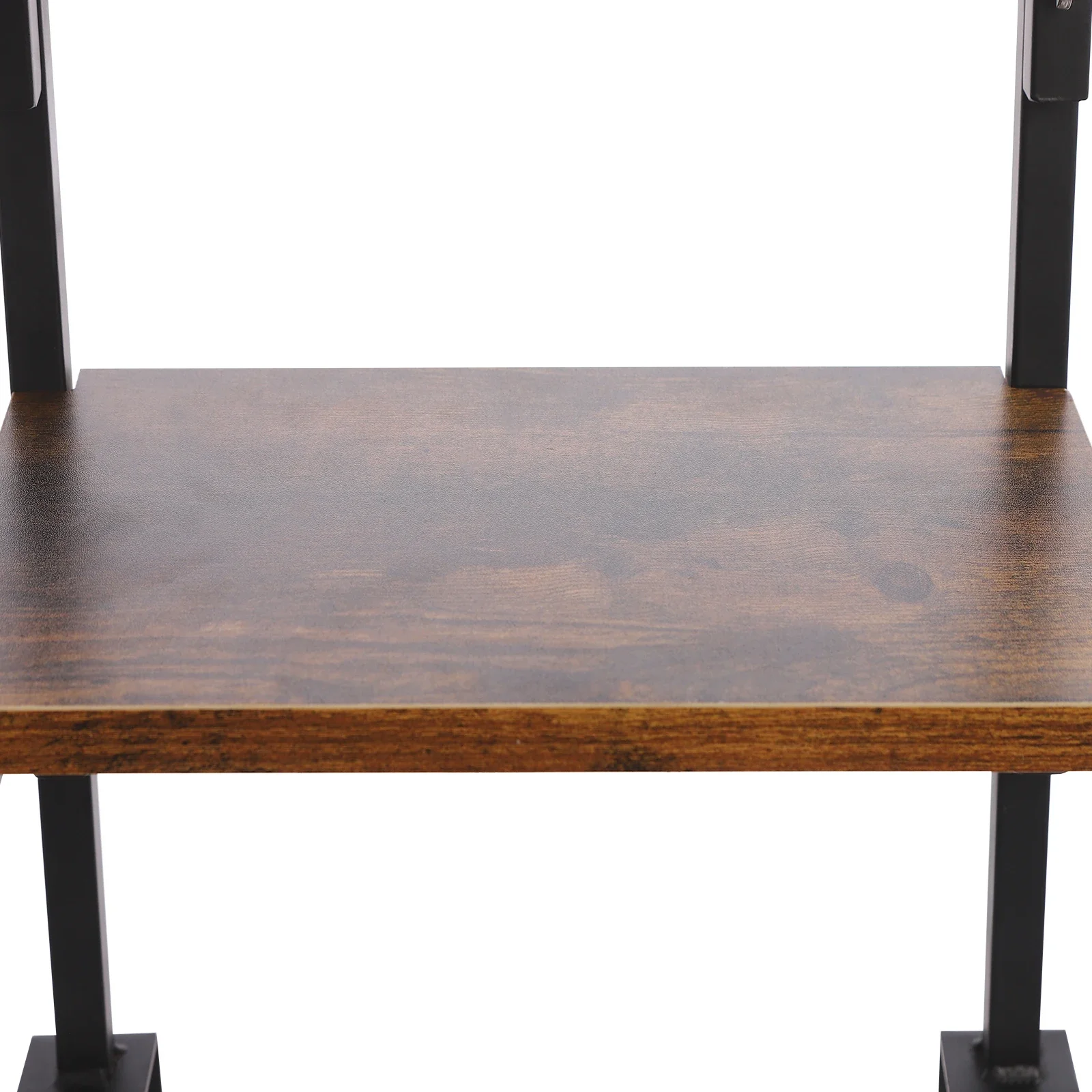 2-tier 42cm Clamp On Desktop Storage Shelf Total Load Bearing Capacity 20kg Rectangular