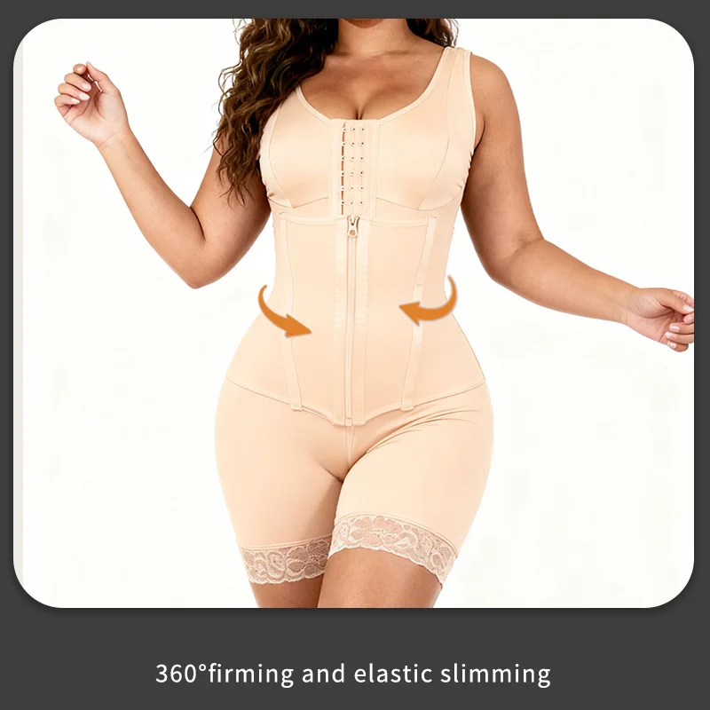 Women Waist Trainer Bodysuit, Tummy Control Corset Cincher, Full Body Shaper Tank Top Slimming Shapewear