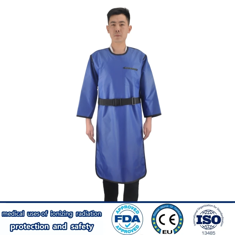 Direct selling radiological protection 0.35mmpb long sleeved lead apron ionizing radiation protective double sided lead clothes