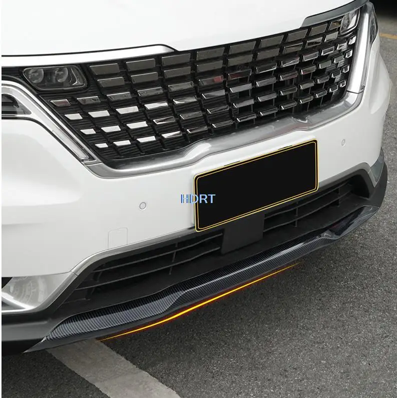 

For Kia Carnival KA4 2020 2021 2022 Front Bar Bumper Cover Trim Lower Grille Carbon fibre strip Car Accessories Exterior Parts