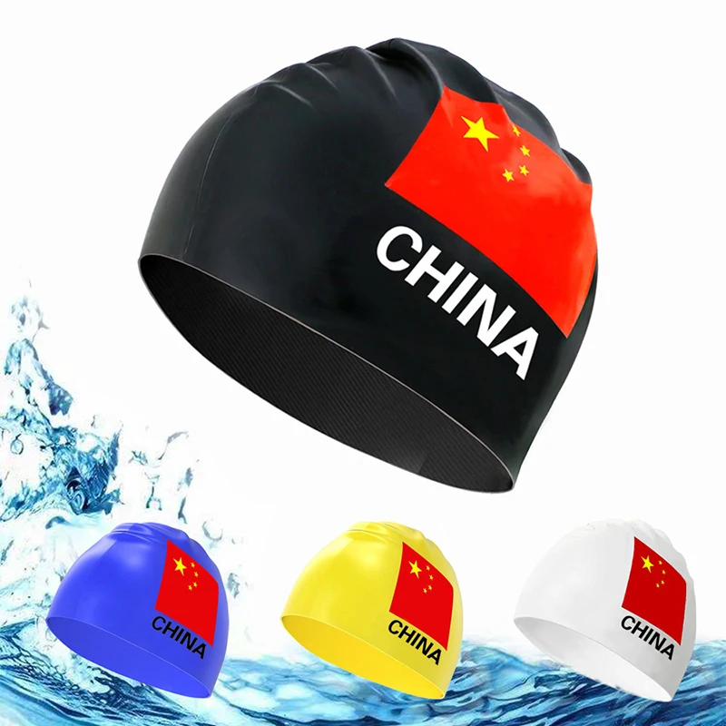 New Swimming Cap Waterproof Adult Ear Protective Swimming Cap Man Woman Learn Swimming Professional Silicone Swimming Cap