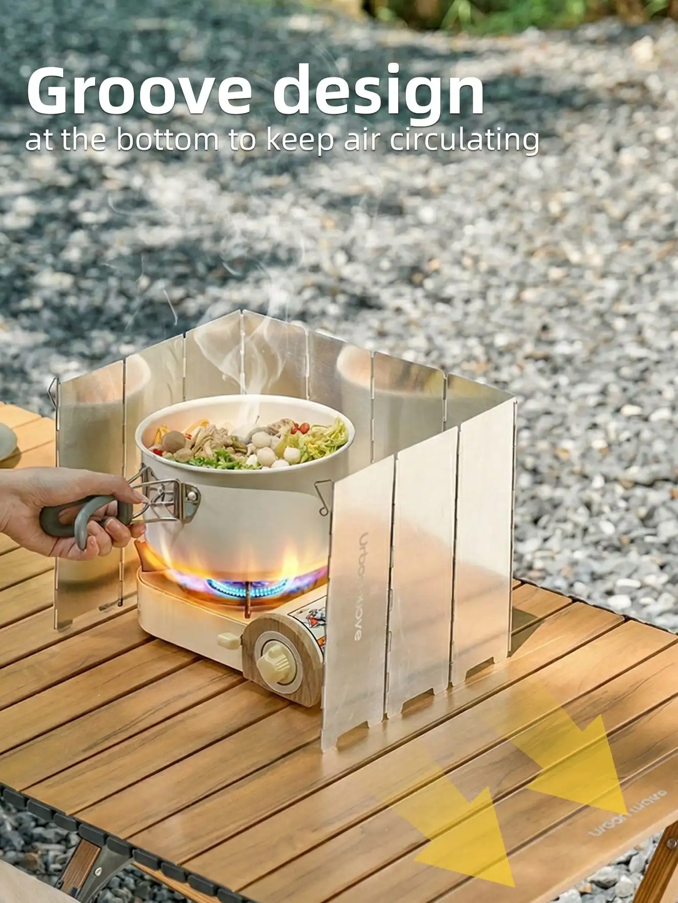 10pcs Aluminum Alloy Foldable Windshield Panels, Portable Wind Guard For Camping Stove, Outdoor Cooking Windproof Heat Shield With Storage Bag, Suitable For Hiking Picnic