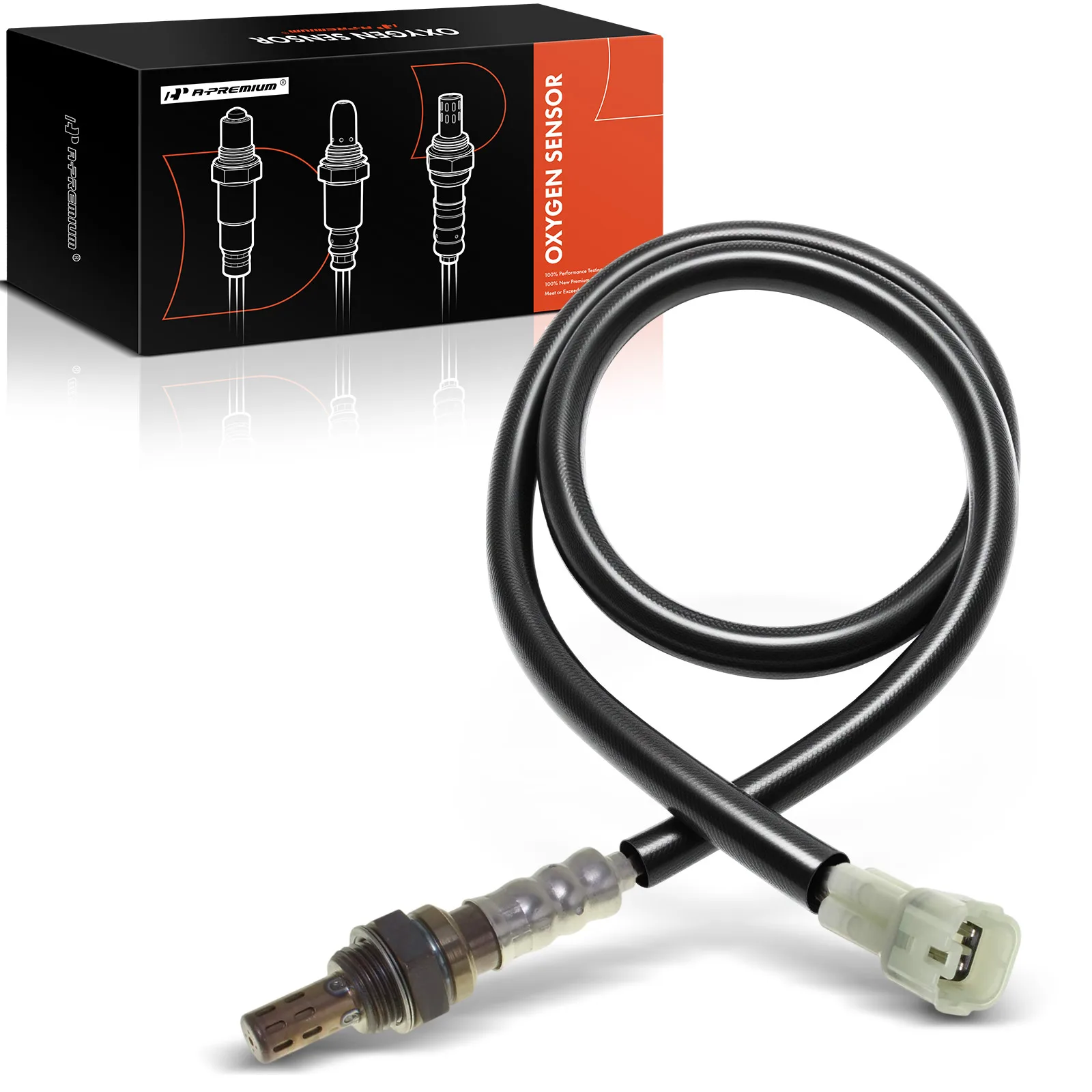 A-Premium O2 Oxygen Sensor with 4-Blades Female for Honda CBR600RR 2005-2006 Square 553 MM M18