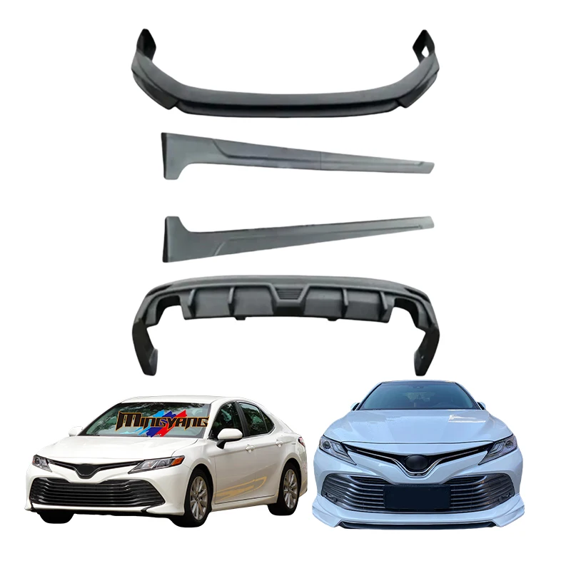 

Modification High Fitment Front Lip Side Skirt Diffuser Bodykit for Camry 2018-2020 Body Kit.