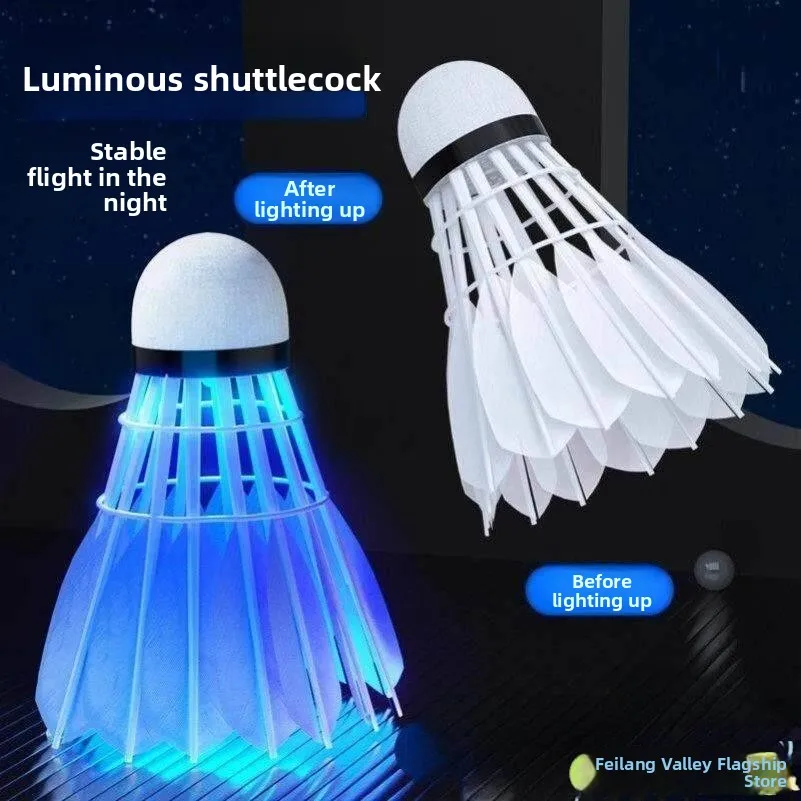 

Светящиеся в темноте воланы для бадминтона: профессиональные, ветроустойчивые, флуоресцентные, прочные, для игр на открытом воздухе в вечерние часы