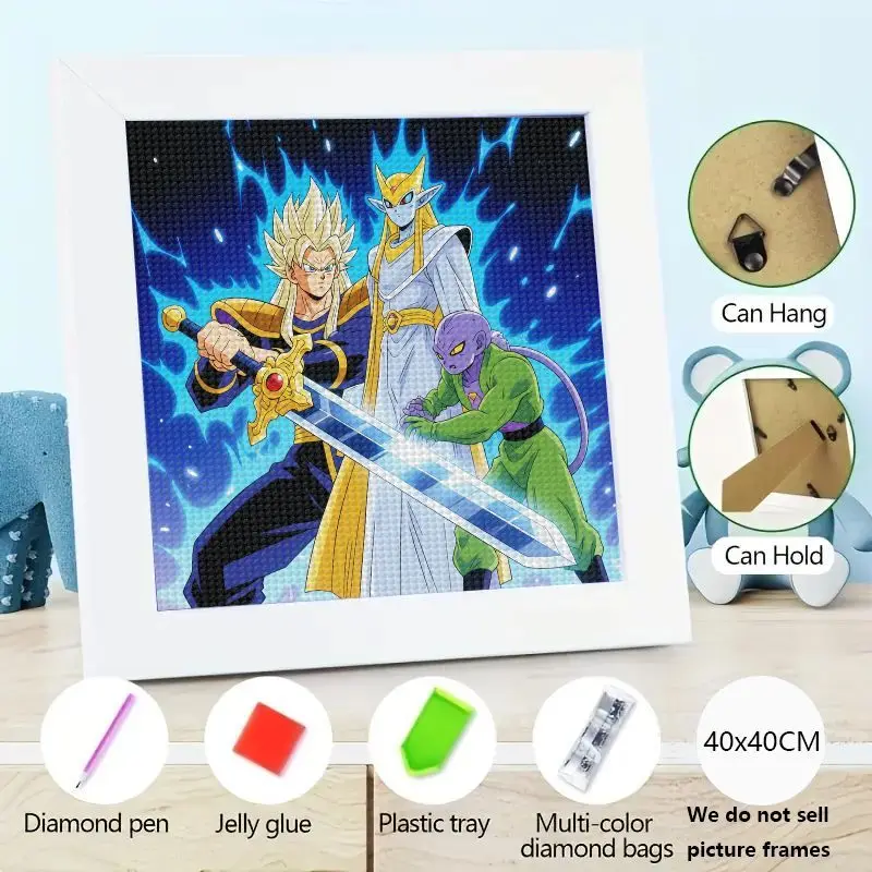 

1PC DIY 5D Full Drill Diamond Painting Kit, Anime Warrior Fantasy Heroes Theme, Complete Craft Set for Adults & Kids, Includes H