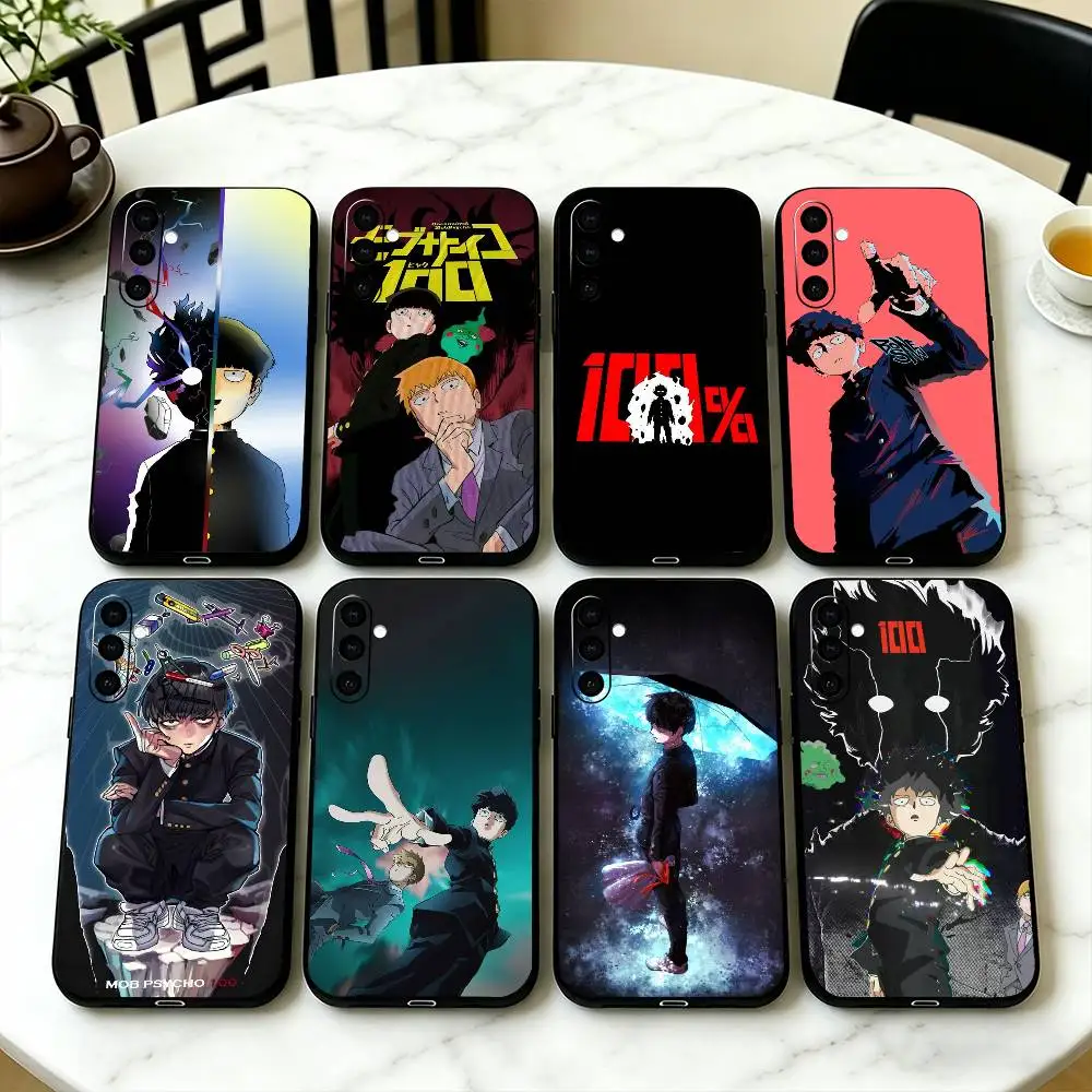 

Anime M-Mob Psycho 100 Phone Case Black Silicone Soft For Samsung Galaxy A73,A72,A71,A70,A53,A52,A51