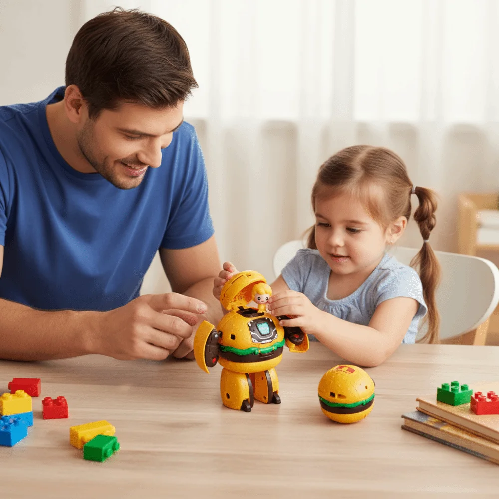 

Cartoon Cute 2 In 1 Transforming Robot Creative Design Childrens Mecha Model Simulated Cola Deformation Robot Boys