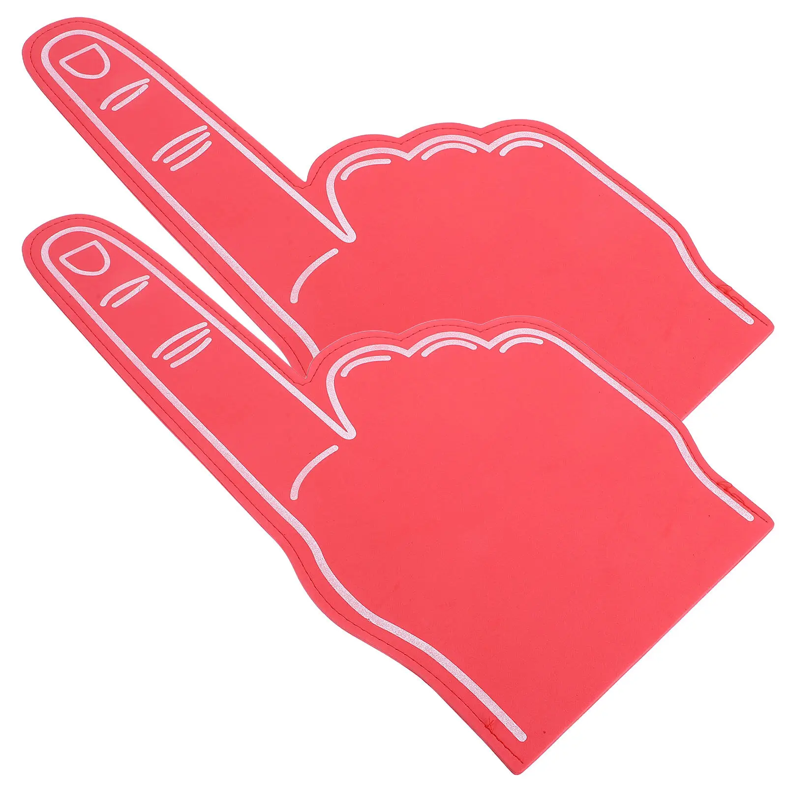 2Pcs Foam Finger Cheering Props Lightweight Sports Fan Accessories Party Favors Football Soccer Cheering Supplies