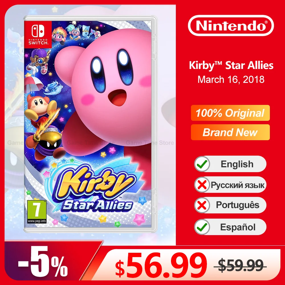 

Kirby Star Allies Nintendo Switch Game Deals 100% Official Original Physical Game Card Action Genre for Switch OLED Lite