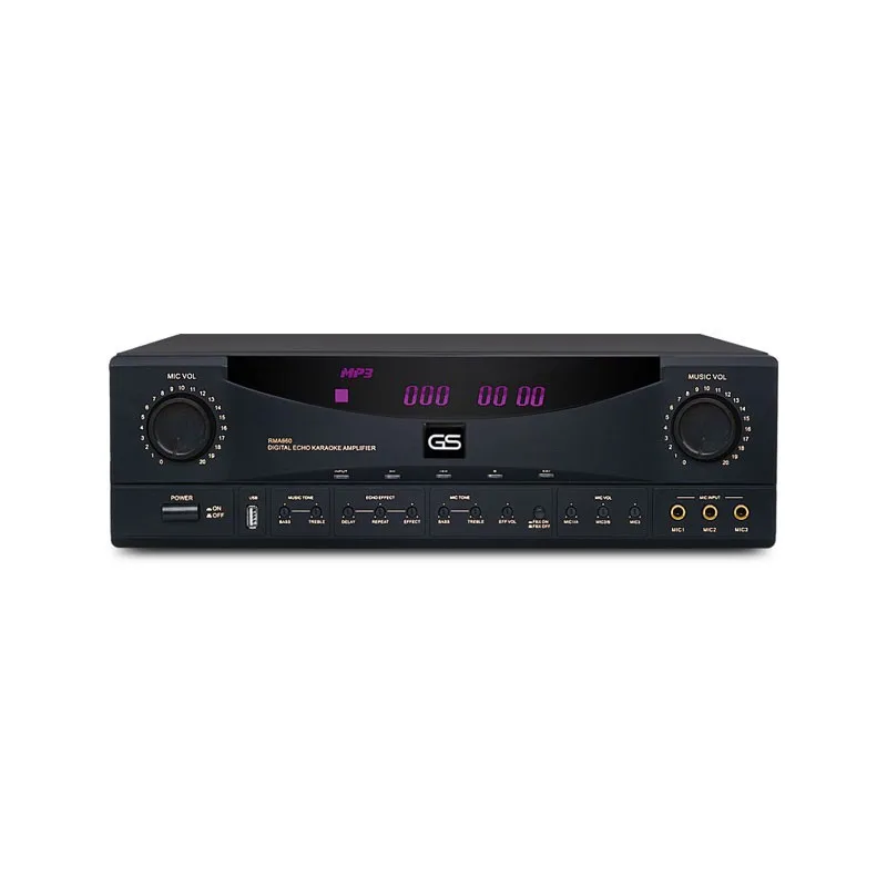 

HiFiAMP GS GSQ-150/250/350/450 Power Amplifier Bluetooth High Power KTV/Home Audio Amplifier Support 6-Channel Microphone Input