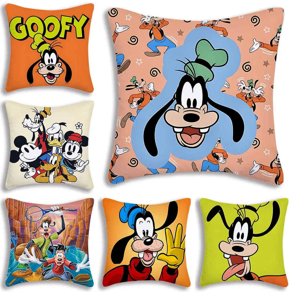 

Cartoon Kawaii Goofy Pillow Covers Cartoon Disneys Sofa Decorative Home Double-sided Printing Short Plush Cute Cushion Cover