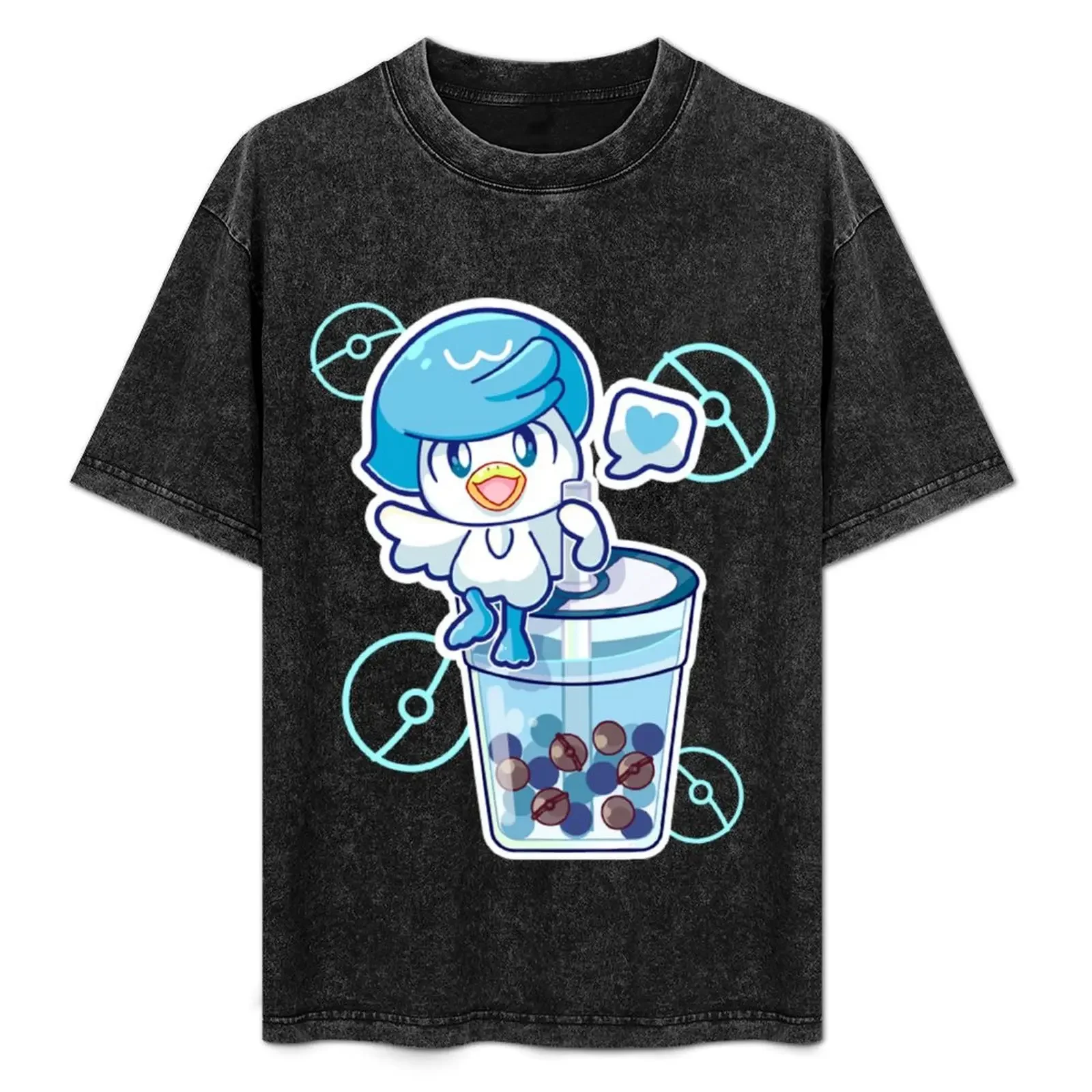 

Quaxly - Butterfly Pea Bubble Tea T-Shirt cotton t shirts high quality anime tshirt T-Shirt