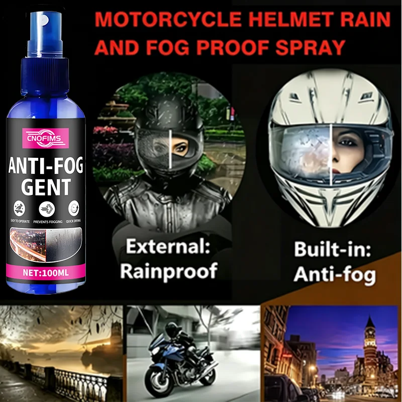 Immagine 6: Spray antiappannante a lunga durata per finestrini auto, caschi, parabrezza e specchietti, per renderli più chiari.