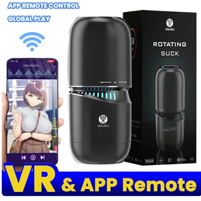 GALAKU Bluetooth Fully Automatic Oral Vagina Male Masturbator Blowjob Pussy Sex Machine APP Masturbation Cup Sexy Toys for Men