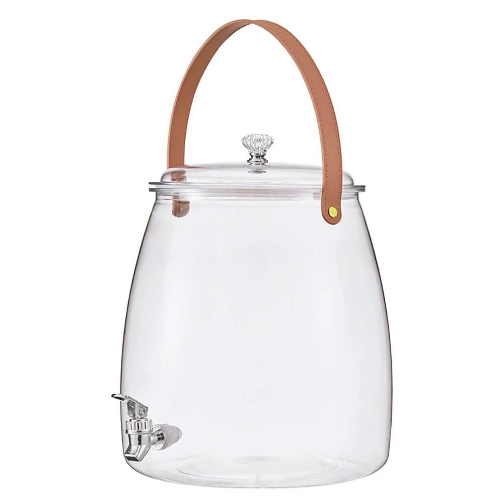 

PET 5L Beverage Dispenser with Stainless Steel Spigot Cold Kettle Dispenser Drink Jar for Bar Home
