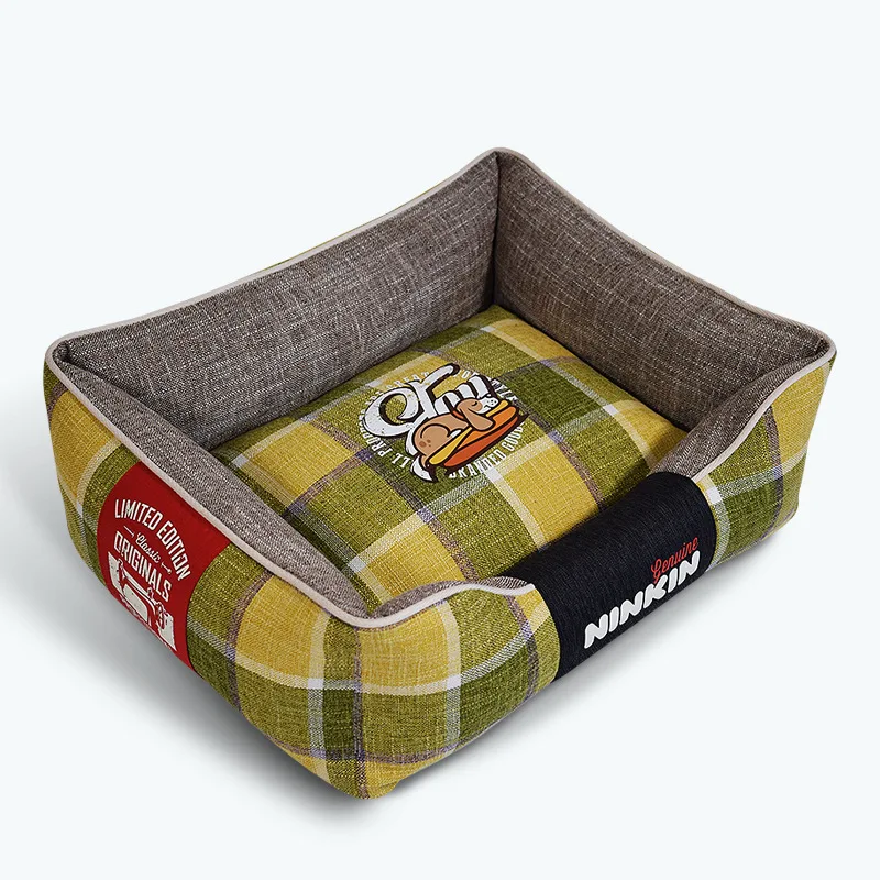 

Square Pet Bed Dog Kennel Soft Comfortable Cat Nest Deep Sleep Pet Mat Bed Four Seasons General Warm Dog Bed Cat Cushion