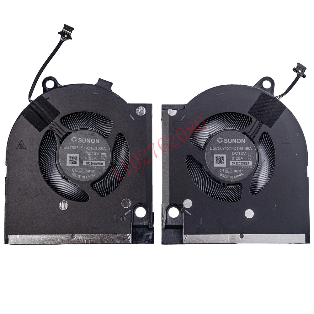Ventilateur CPU GPU de remplacement pour ordinateur portable, pour DELL G15 5520 série 5525, année 2022 RTX3050 3060 3070