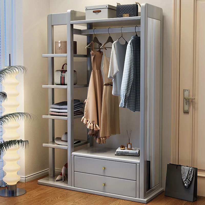 Organizer Bedroom Clothing Rack Cabinets Nordic Display Modern Corner Shelf Space Saving Armoires  Hallway Furniture