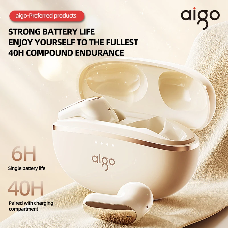 Aigo TJ258 True Wireless Earphone W/ Active Noise Cancellation In Ear Long Battery Life Sports Running IPX5 ANC Earbuds 2025 NEW