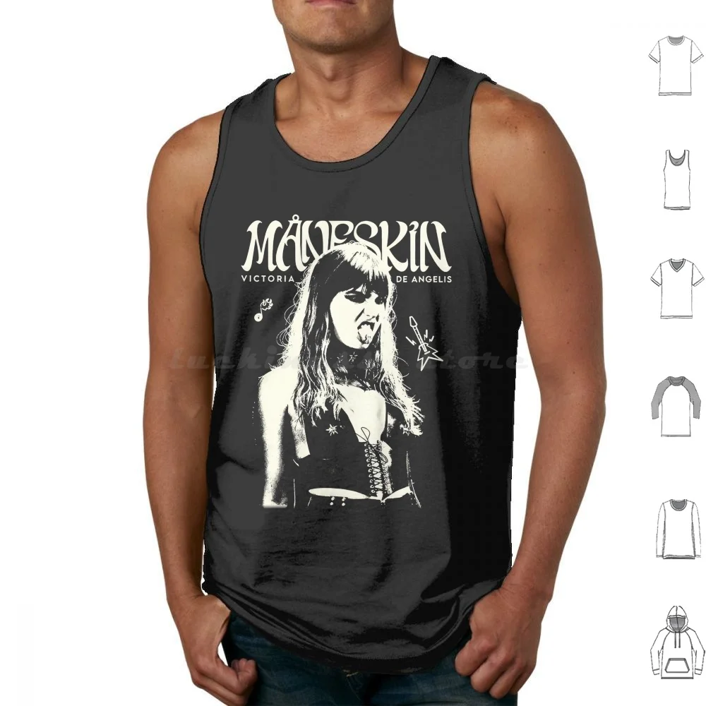 Rock Band Music Maneskin Tank Tops Print Cotton Maneskin Band Music Rocknroll Italy Alternative Maneskin World Tour Rush